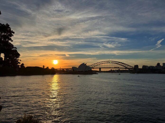 sunset in sydney